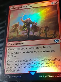 Rising of the Day FOIL , The Lord of the Rings, Near Mint , MTG, FREE SHIPPING - Image 3