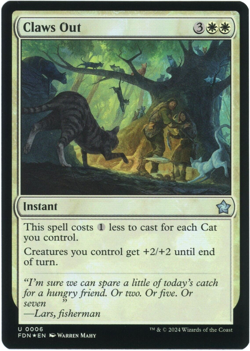 Claws Out (Foil) - 0006 - Foundations - Magic the Gathering (MTG) NM/M - Image 1
