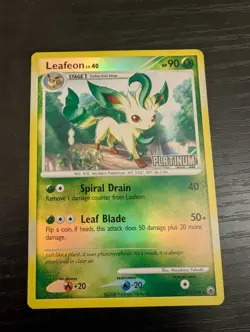 Leafeon LV.40 24/100 Majestic Dawn Platinum Promo Stamp Pokemon Reverse Holo LP - Image 1