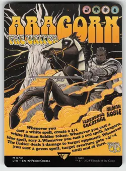 Aragorn, the Uniter (Borderless Poster) 741 The Lord of the Rings MTG - Image 1