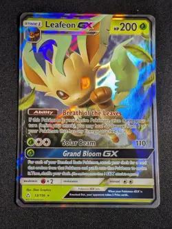 Pokemon Leafeon GX 13/156 Ultra Rare SM Ultra Prism NM - Image 1