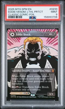 EDDIE BROCK VENOM LETHAL PROTECTOR COMIC FOIL MAGIC SPIDERMAN SPM 0233 MTG PSA 9 - Image 2