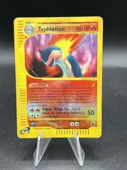 Pokemon TCG- Typhlosion 65/165 Reverse Holo Rare- Pokemon Expedition- HP/DMG ZG1 - Image 1