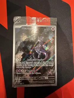 Pokemon TCG Mewtwo SVP 052 Scarlet Violet 151 Black Star Promo Card (SEALED) - Image 1