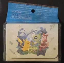 NEW POKEMON CENTER JAPANESE CELEBI & PIKACHU GIFT OF THE FOREST DECK BOX - Image 1