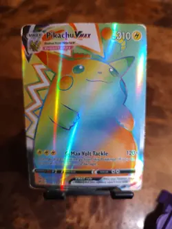 Pokemon Pikachu VMAX 188/185 Rainbow REPLICA. Vivid Voltage 2020 TCG - Image 2