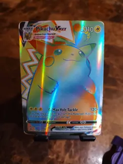 Pokemon Pikachu VMAX 188/185 Rainbow REPLICA. Vivid Voltage 2020 TCG - Image 3