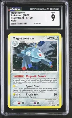 CGC 9 MINT Magnezone 2008 Stormfront 5/100 Holo Pokemon Card - Image 1