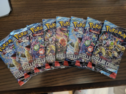 8 Unopened Packs of Pokemon Scarlet & Violet Stellar Crown - Image 1