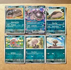 Paldean Clodsire ex & Paldean Wooper Pokemon TCG Lot 6 ENG Scarlet & Violet - Image 1