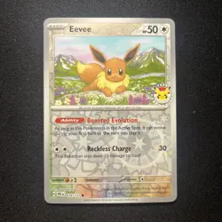 Eevee 074/131 Pokemon Day 2025 Cosmo Holo - Prismatic Evolutions - Image 1