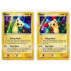 Pokemon TCG POP Series 3 Minun 6/12 & Plusle 6/12 Holo Promo 2-Card Lot - Image 1