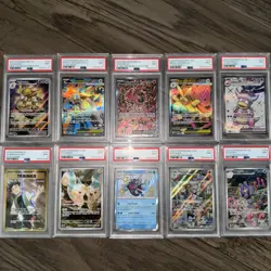 Pokemon PSA 9 Slab Lot of 10 Mega Kangaskhan Lopunny Alakazam IR Cards - Image 1
