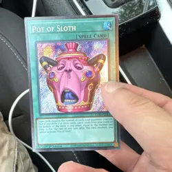 Konami Yu-Gi-Oh! Pot of Sloth CORI-EN060 Secret Rare 1st Ed Foil EN 2008 - Image 1