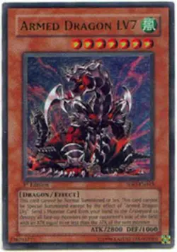 Yugioh! HP Armed Dragon LV7 - SOD-EN015 - Ultra Rare - 1st Edition Heavily Playe - Image 1