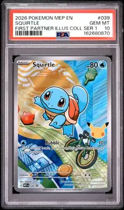 PSA 10 - Squirtle MEP 039 First Partner Illustration Collection Series 1 Promo - Image 1