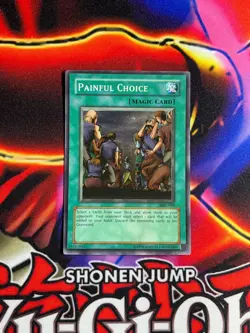 YuGiOh Painful Choice MRL-049 Unlimited Original Print Super Rare MP - Image 1