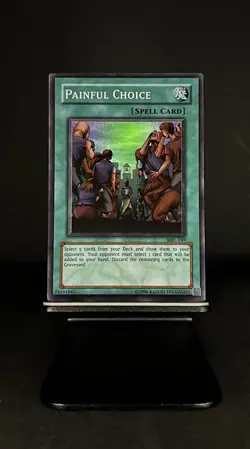 YUGIOH VINTAGE PAINFUL CHOICE MRL-049 SUPER RARE TCG MAGIC RULER UNLIMITED - Image 1