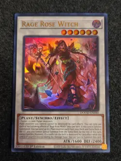 Yugioh! 1x Rage Rose Witch DOOD-EN040 Ultra Rare 1st Ed NM - Image 1