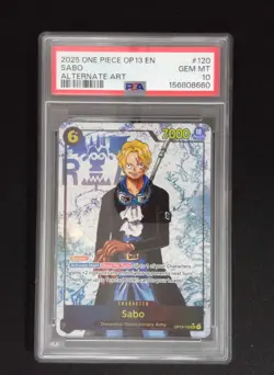 2025 One Piece Sabo OP13-120 Carrying On His Will SEC Alt Art Parallel PSA 10 - Image 1