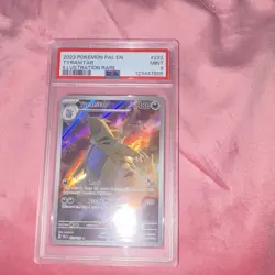 Pokemon TCG 2023 Sv02 Paldea Evolved Tyranitar #222/193 PSA 9 IR Holo - Image 1
