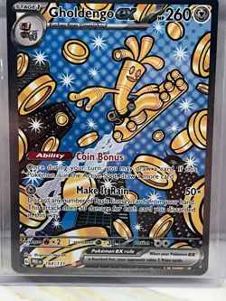Pokemon Company Gholdengo ex 164/131 Prismatic Evolutions SIR Full Art Holo EN - Image 1