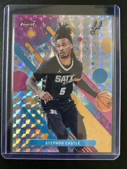 2025-26 Topps Finest - Common Stephon Castle #100 Geometric Refractor - Image 1