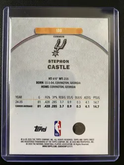 2025-26 Topps Finest - Common Stephon Castle #100 Geometric Refractor - Image 2