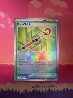 Pokemon Card Roto-Stick Prismatic Evolution Pokeball Reverse Holo 127/131 Near M - Image 1