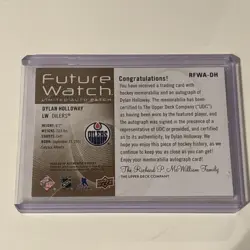 2022-23 Upper Deck SP Authentic Dylan Holloway Future Watch Auto Patch /100 - Image 2