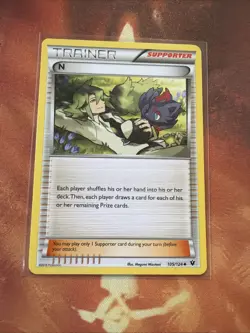 Pokemon Supporter N 105/124 Fates Collide Uncommon NM Condition Card - Image 1