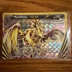 LP Mandibuzz BREAK XY182 Black Star Promo XY BREAKthrough 2015 Pokemon card - Image 1