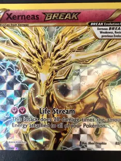 Xerneas BREAK 82/114 Steam Siege Ultra Rare Holo Pokemon Card, NM - Image 4