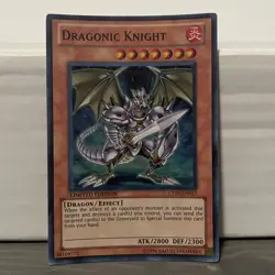 LIMITED EDITION DRAGONIC KNIGHT 1996 CT07-EN017 YUGIOH CARD (LP/MP) - Image 1