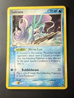 Pokemon TCG Suicune Holo Rare Card 4/17 Pop Series Promos 2 MP - Image 1