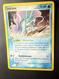Pokemon TCG Suicune Holo Rare Card 4/17 Pop Series Promos 2 MP - Image 2