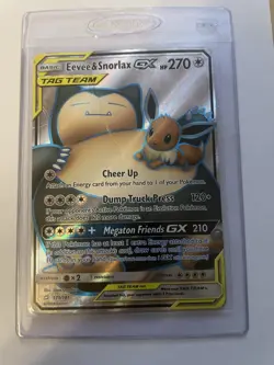 Eevee & Snorlax GX Full Art Holo Card 171/181 HP Condition - Image 1
