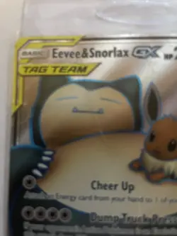 Eevee & Snorlax GX Full Art Holo Card 171/181 HP Condition - Image 3