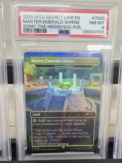 Sonic The Hedgehog Magic The Gathering Secret Lair PSA Graded 8 Card Framed Set - Image 5