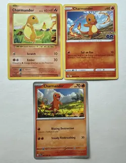 Charmander 3 Card Lot ~ Pokemon TCG - perfect for Charmander collectors - Image 1