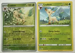 Leafeon 2 Card Lot ~Cute cards~ Pokemon TCG - 1 Reverse Holo Card - Image 1