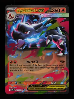 Mega Charizard X ex 013/094 Holo Double Rare Phantasmal Flames Pokemon Cards - Image 1