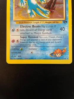 Misty’s Golduck 12/132 Gym Heroes Holo Rare Pokemon Card WOTC Vintage MP - Image 4
