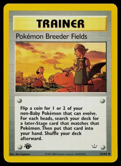 Pokemon Card - Pokemon Breeder Fields Neo Revelation 62/64 1st Edition Uncommon - Image 1