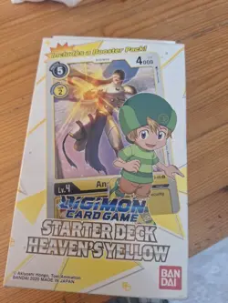 Digimon Card Game Starter Deck Heaven’s Yellow ST-3 Sealed Includes Booster Pack - Image 2