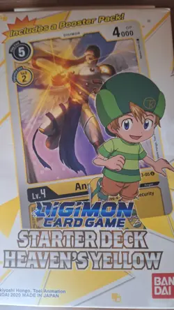 Digimon Card Game Starter Deck Heaven’s Yellow ST-3 Sealed Includes Booster Pack - Image 5