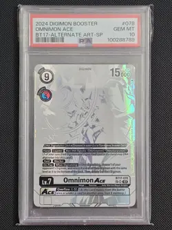 2024 Digimon Card Omnimon ACE BT17-078 Alternate Art SP English PSA 10 - Image 1