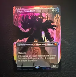 Wizards of the Coast Super Shredder TMNT Mythic Black Holo 0217 borderless foil - Image 1