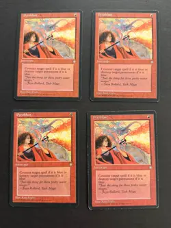4x Pyroblast Ice Age 2 in LP/MP 2 in HP MTG Magic the Gathering - Image 1