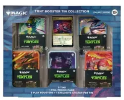 Magic the Gathering TMNT 5 Tin Booster Collection 15 Play Booster Packs Sealed - Image 1